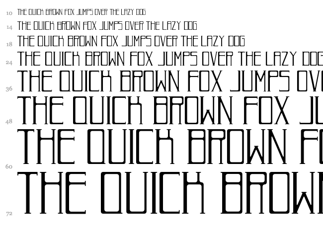 Roman Deco font waterfall